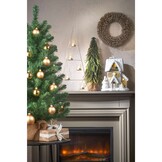 Roundstone kerstboompje in jute zak 90xø48cm | groen