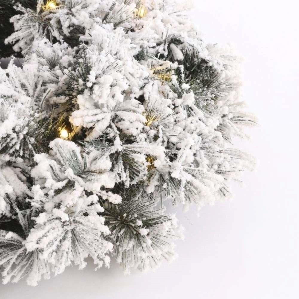 Dinsmore Frosted kerstkrans | wit/met sneeuw | 45cm