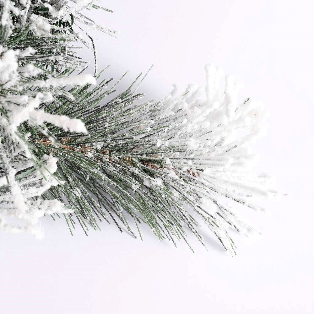 Dinsmore Frosted kerstkrans | wit/met sneeuw | 45cm