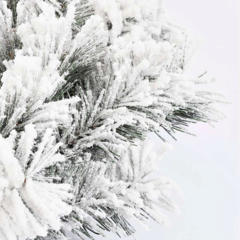 Dinsmore Frosted kerstguirlande | wit/met sneeuw | 180cm