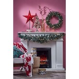 Creston kerstkrans incl. besjes en dennenappels | groen met bevroren details & LED lampjes | 60cm