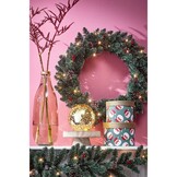 Creston kerstkrans incl. besjes en dennenappels | groen met bevroren details & LED lampjes | 60cm