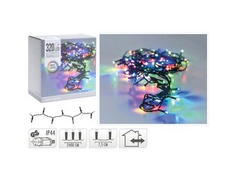 Kerstverlichting | 320 LED lampjes | multicolor | 24 meter