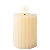 LED kaars | wax | crème/warm wit | ø7,5x12,3cm