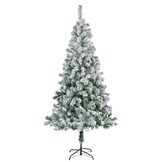 Rovinj Pine kunstkerstboom 210xø96cm | wit/met sneeuw