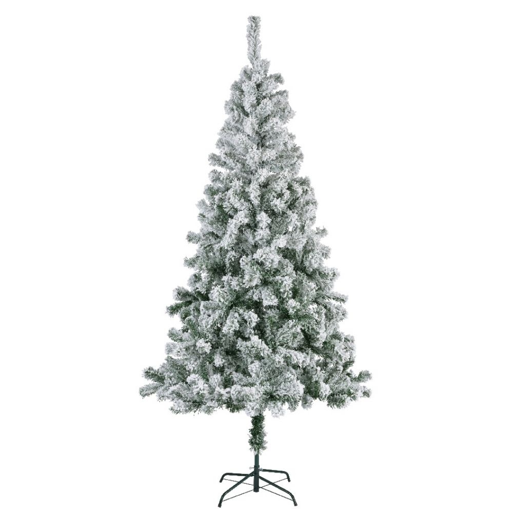 Rovinj Pine kunstkerstboom 210xø96cm | wit/met sneeuw