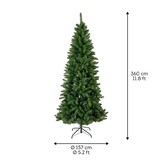 Lodge Pine kunstkerstboom smal 360xø157cm | groen