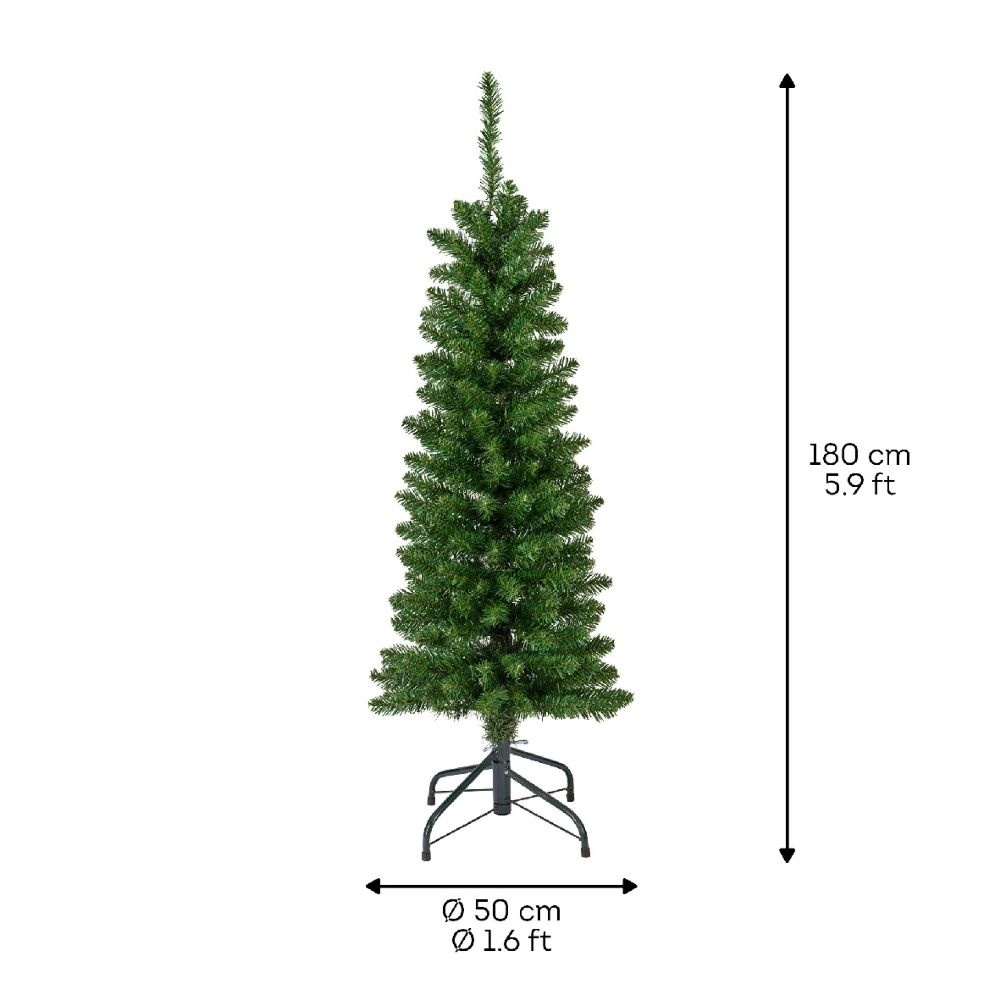 Pencil Pine Classic kunstkerstboom smal 180xø50cm | groen