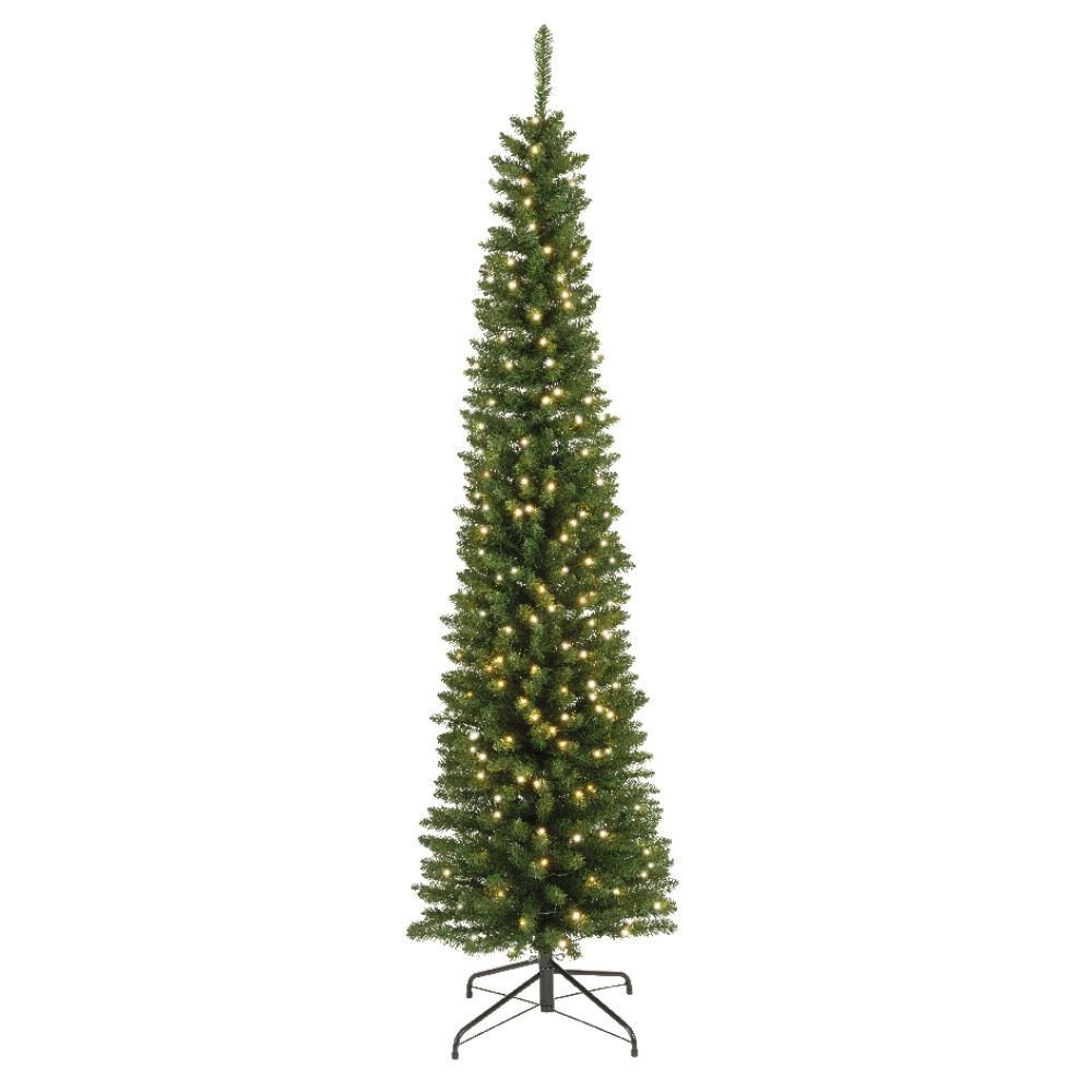 Pencil Pine Classic kunstkerstboom smal 180xø50cm | groen met 200 LED lampjes