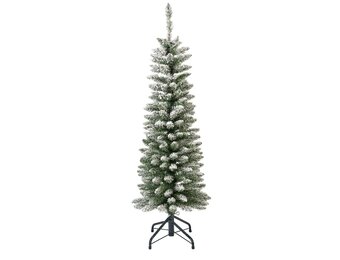 Pencil Pine Snowy kunstkerstboom smal 120xø41cm | wit/met sneeuw
