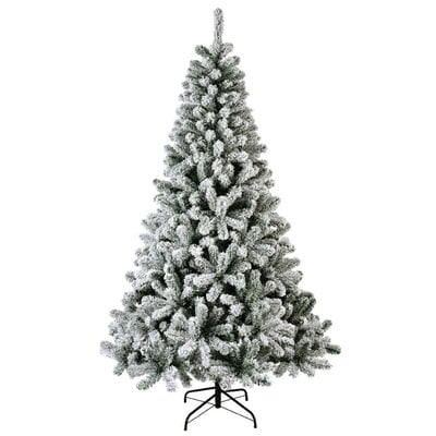 Monarch kunstkerstboom 210xø126cm | wit/met sneeuw