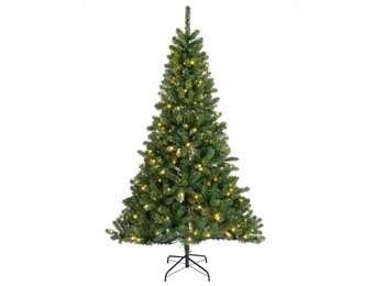 Monarch Pencil kunstkerstboom smal 210xø126cm | groen met 320 LED lampjes