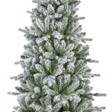 Killington Fir kunstkerstboom smal 180xø93cm | wit/met sneeuw