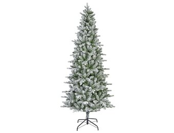 Killington Fir kunstkerstboom smal 210xø103cm | wit/met sneeuw