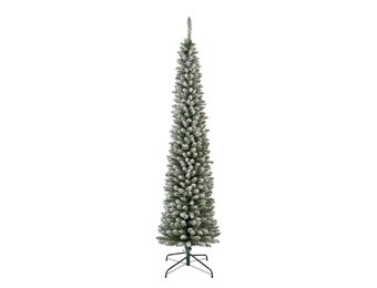 Pencil Pine Snowy kunstkerstboom smal 300xø80cm | wit/met sneeuw