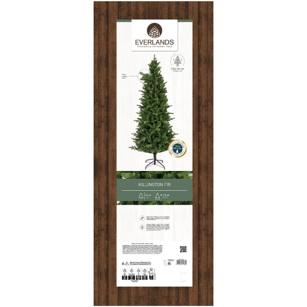 Killington Fir kunstkerstboom smal 240xø113cm | groen