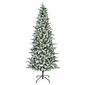 Everlands Killington Fir kunstkerstboom smal 240xø113cm | wit/met sneeuw