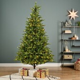 Allison Pine kunstkerstboom 210xø127cm | groen met 430 LED lampjes