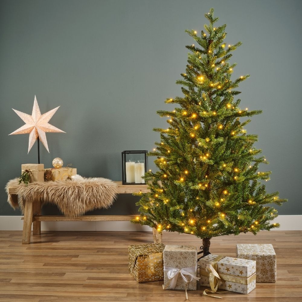 Allison Pine kunstkerstboom 180xø112cm | groen met 320 LED lampjes