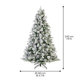 Lausanne Fir Snowy kunstkerstboom 240xø142cm | wit/met sneeuw