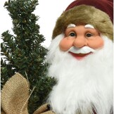 Kerstman met boompje | polyester | ossenbloed | 60cm