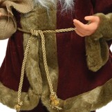 Kerstman met boompje | polyester | ossenbloed | 60cm