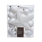 Decoris Kerstballen mixbox met piek 33-delig | winterwit | kunststof/onbreekbaar | diverse maten