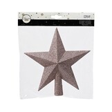 Piek van kunststof | glitter | poederroze | 21cm