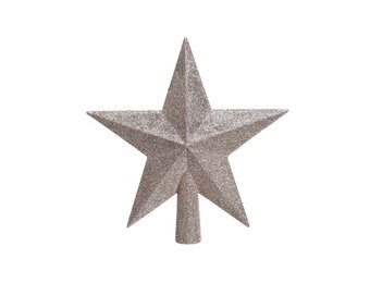 Piek van kunststof | glitter | poederroze | 21cm