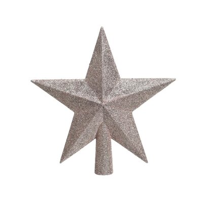 Piek van kunststof | glitter | poederroze | 21cm