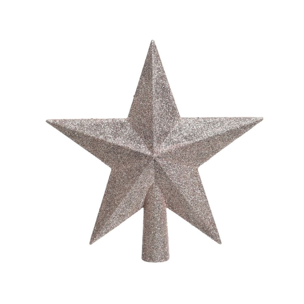 Piek van kunststof | glitter | poederroze | 21cm