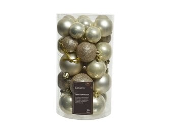 Kerstballen set 30-delig | kunststof/onbreekbaar | parel | diverse maten