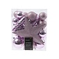 Decoris Kerstballen mixbox met piek 33-delig | fris lila | kunststof/onbreekbaar | diverse maten