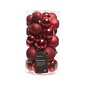Decoris Kerstballen set 30-delig | kunststof/onbreekbaar | kerstrood | diverse maten