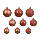 Kerstballen set 30-delig | kunststof/onbreekbaar | pompoen | diverse maten