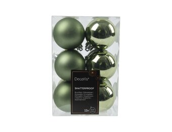 Kerstballen set 12-delig | Rozemarijn | kunststof/onbreekbaar | 6cm