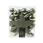 Decoris Kerstballen mixbox met piek 33-delig | Rozemarijn | kunststof/onbreekbaar | diverse maten