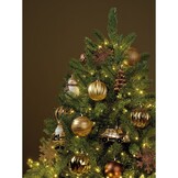 Kerstballen mixbox 25-delig | glanzend/mat/glitter | bruin/goud