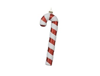 Zuurstok | plastic | rood/wit | 30cm