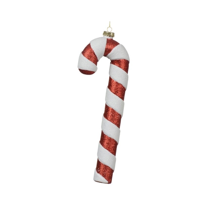 Zuurstok | plastic | rood/wit | 30cm