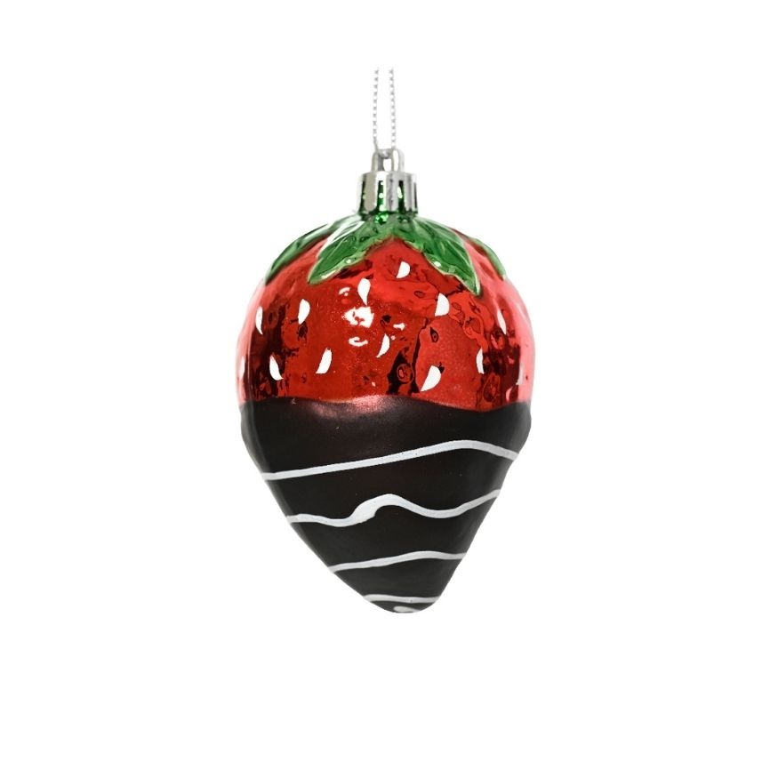 Kersthanger aardbei | onbreekbaar | 9,1cm