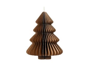 Mini kerstboom decoratief | bruin | papier | 40cm