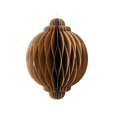 Papieren ornament | ui-vorming | bruin | 40cm