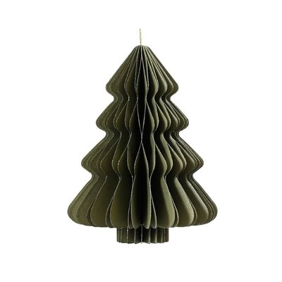 Mini kerstboom decoratief | groen | papier | 40cm