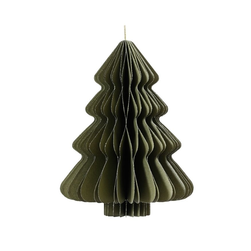 Mini kerstboom decoratief | groen | papier | 40cm