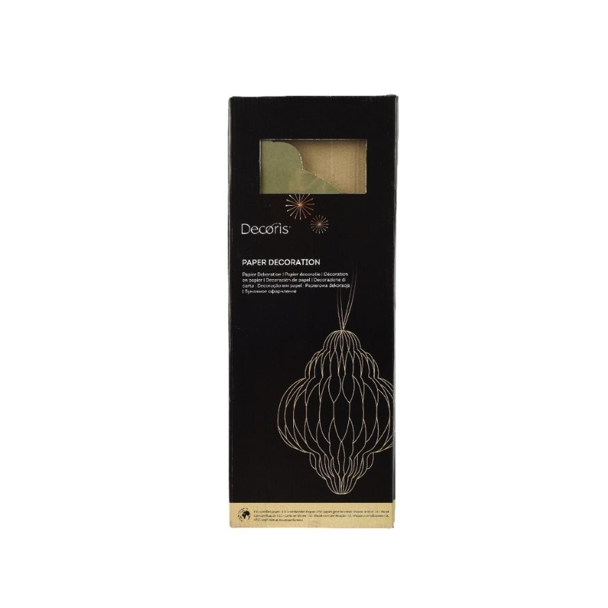 Papieren ornament | ui-vorming | groen | 40cm