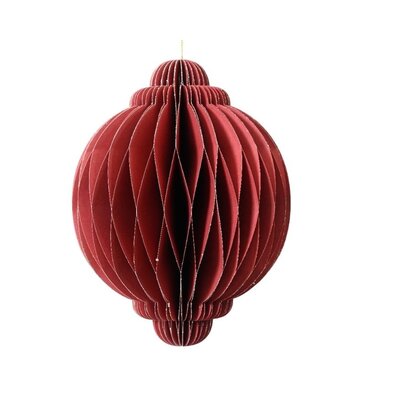 Papieren ornament | ui-vorming | rood | 40cm