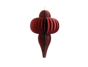 Kersthanger ornament | papier | rood | 40cm