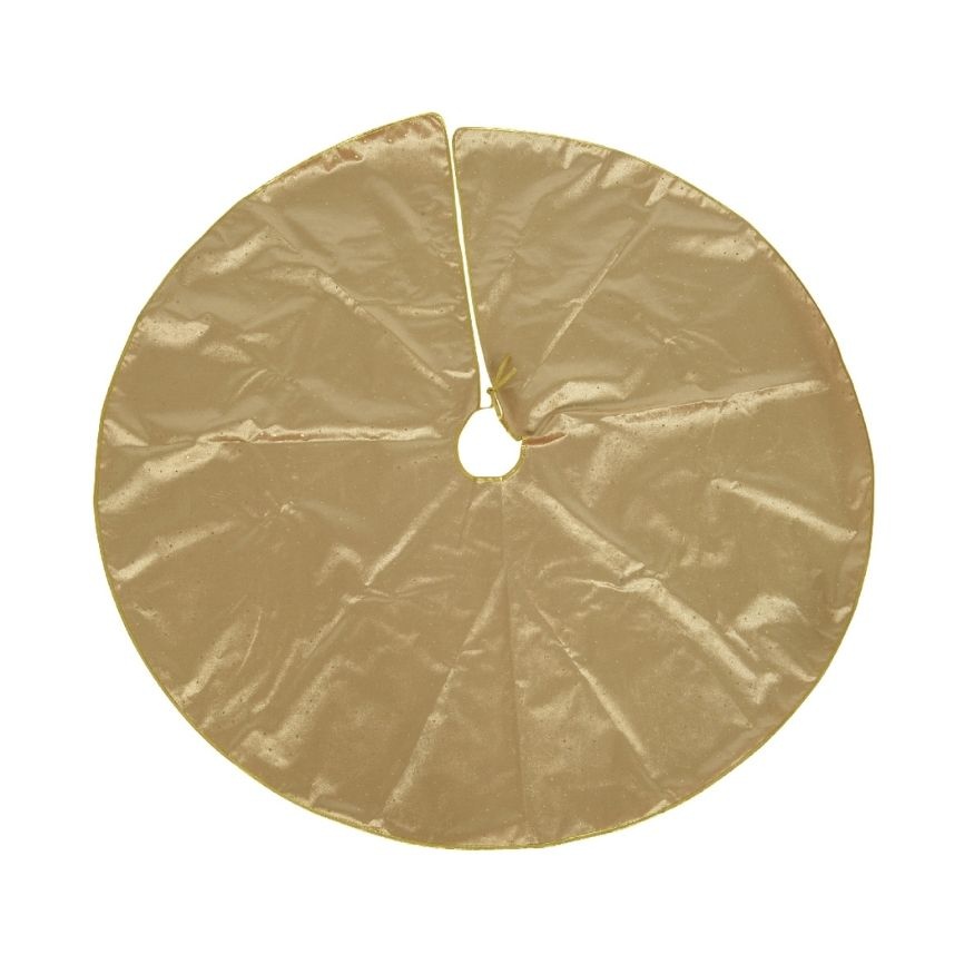 Kerstboomrok goud | polyester | 120cm