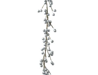 Kerstslinger besjes | foam | zilver | 130cm